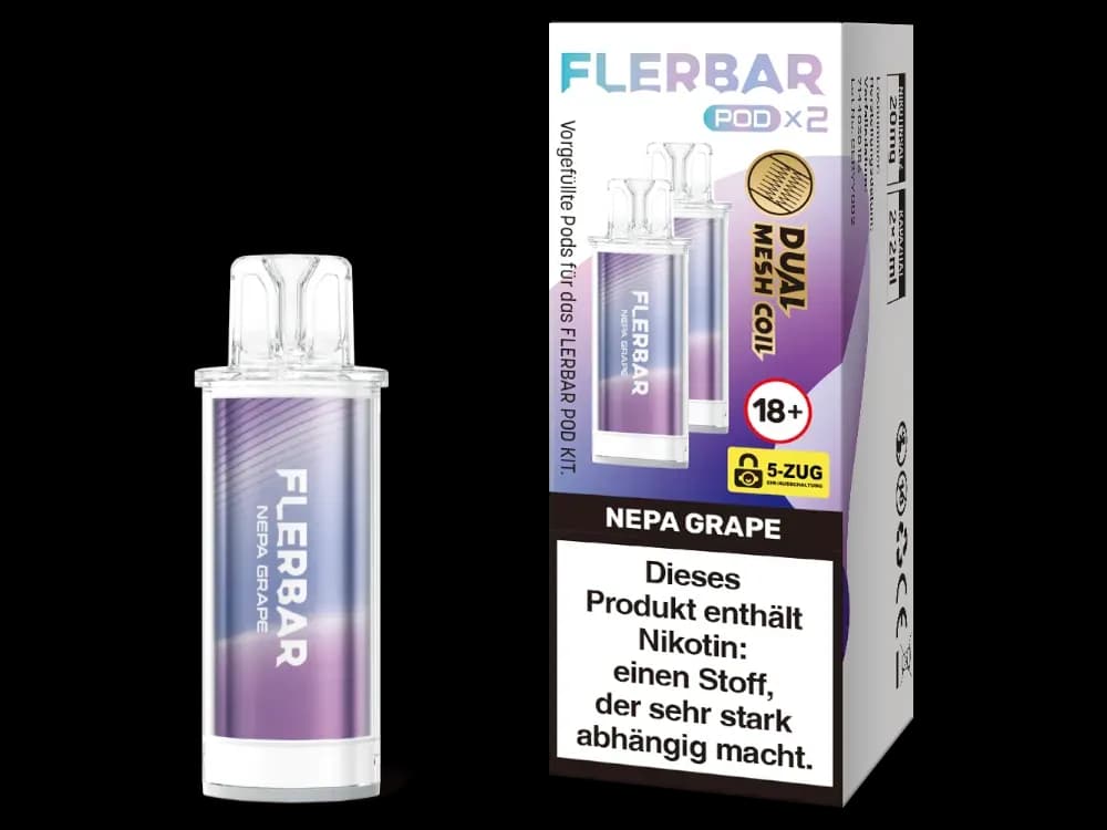 Flerbar - POD (2 Stück pro Packung) (Packung: 1er Packung / Geschmack: Nepa Grape) (2487,50 EUR / liter)