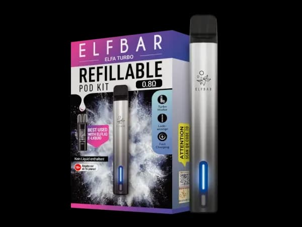Elfbar - Elfa Turbo E-Zigaretten Set (Farbe: aurora-schwarz / Packung: 1er Packung)