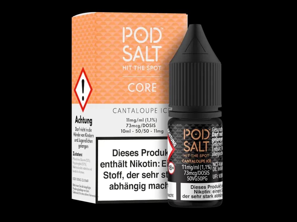 Pod Salt Core - Cantaloupe Ice - Nikotinsalz Liquid (Packung: 1er Packung / Stärke: 11 mg/ml) (995,00 EUR / liter)