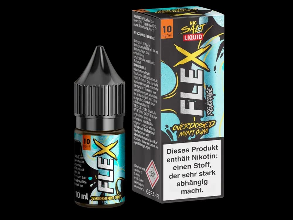 Revoltage - FLEX Nikotinsalz Liquid - Mint Gum (Packung: 1er Packung / Stärke: 10 mg/ml / Geschmack: Mint Gum) (995,00 EUR / liter)