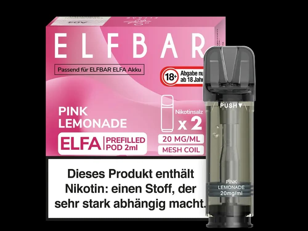 Elfbar Elfa Pod 20mg/ml (2 Stück) - Blue Razz Lemonade (Packung: 1er Packung / Stärke: 20 mg/ml / Geschmack: Pink Lemonade) (2987,50 EUR / liter)