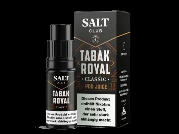 Salt Club - Flavorist Tabak Royal - Nikotinsalz Liquid - Classic (Packung: 1er Packung / Stärke: 10 mg/ml / Geschmack: Classic) (895,00 EUR / liter)
