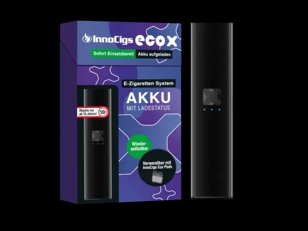 InnoCigs - Eco 900 mAh (Model: mit Feuertaste / Packung: 1er Packung)