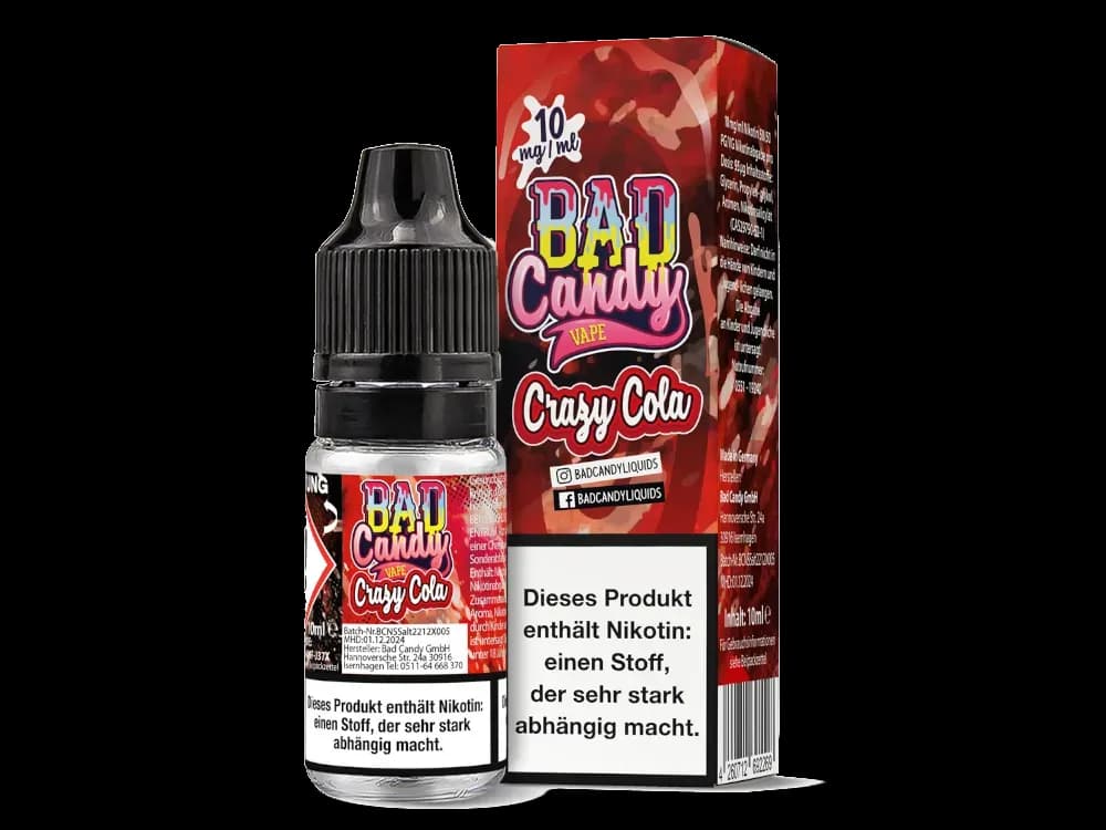 Bad Candy Liquids - Crazy Cola - Nikotinsalz Liquid (Packung: 1er Packung / Stärke: 10 mg/ml) (895,00 EUR / liter)