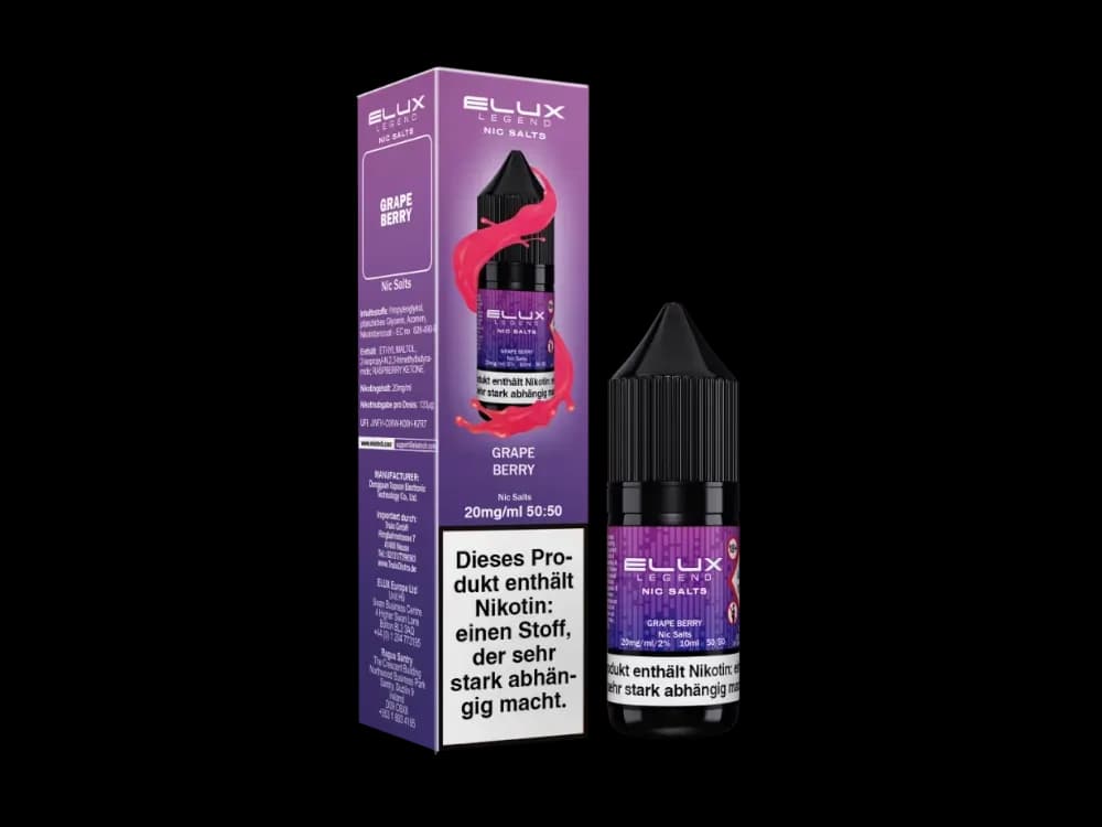 Elux - Nikotinsalz Liquid - Grape Berry (Packung: 1er Packung / Stärke: 20 mg/ml / Geschmack: Grape Berry) (995,00 EUR / liter)