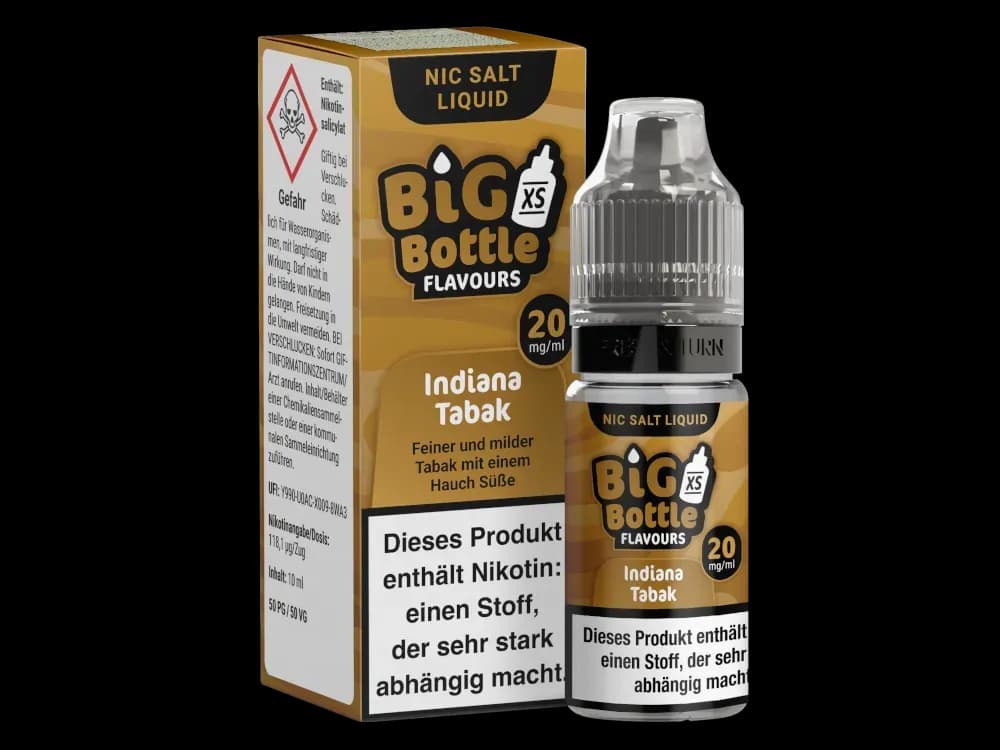 Big Bottle - Indiana Tabak - Nikotinsalz Liquid (Packung: 1er Packung / Stärke: 20 mg/ml) (795,00 EUR / liter)