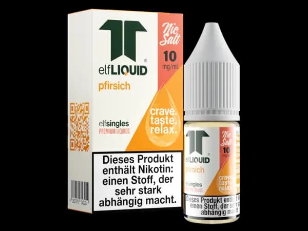 Elf-Liquid - Single - Nikotinsalz Liquid - Pfirsich (Packung: 1er Packung / Stärke: 20 mg/ml / Geschmack: Pfirsich) (895,00 EUR / liter)