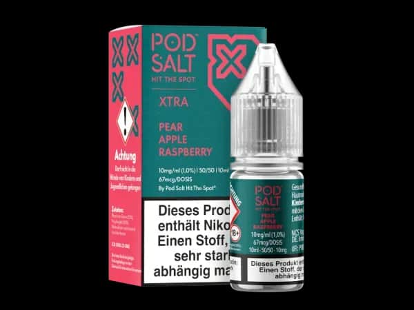 Pod Salt X - Nikotinsalz Liquid - Pear Apple Raspberry (Packung: 1er Packung / Stärke: 10 mg/ml / Geschmack: Pear Apple Raspberry) (995,00 EUR /...