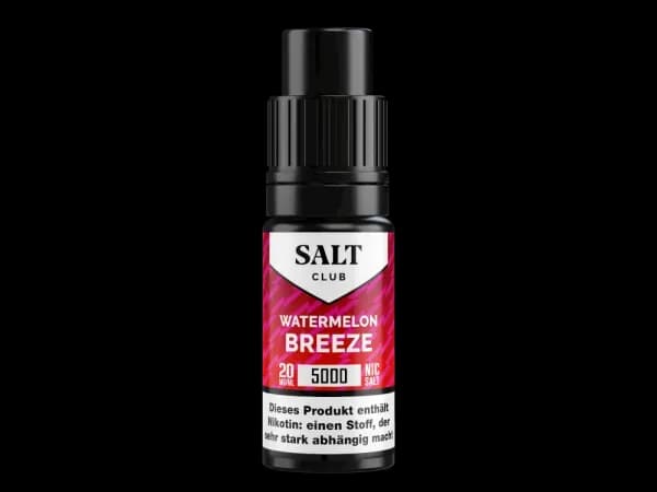 Salt Club - 5000 - Nikotinsalz Liquid 20 mg/ml - Watermelon Breeze (Packung: 1er Packung / Stärke: 20 mg/ml / Geschmack: Watermelon Breeze) (795,00...