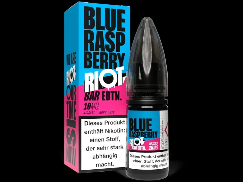 Riot Squad - BAR EDTN. - Nikotinsalz Liquid - Blue Raspberry (Packung: 1er Packung / Stärke: 10 mg/ml / Geschmack: Blue Raspberry) (895,00 EUR /...