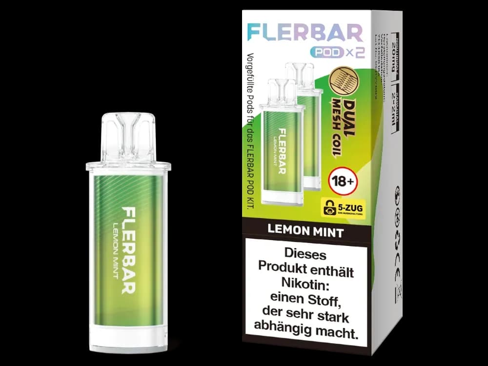 Flerbar - POD (2 Stück pro Packung) (Packung: 1er Packung / Geschmack: Lemon Mint) (2487,50 EUR / liter)