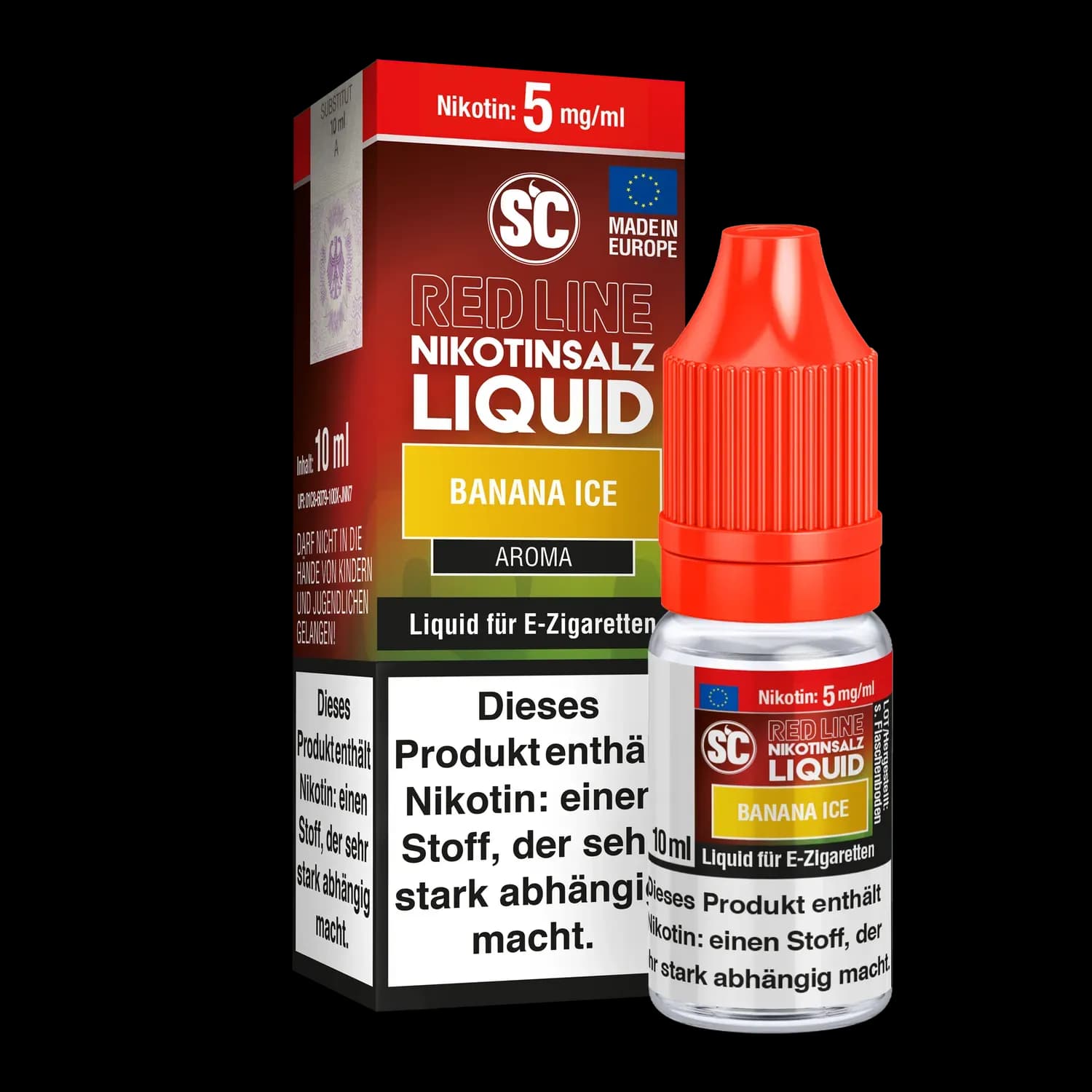 SC - Red Line - Banana Ice - Nikotinsalz Liquid (Packung: 1er Packung / Stärke: 5 mg/ml) (795,00 EUR / liter)