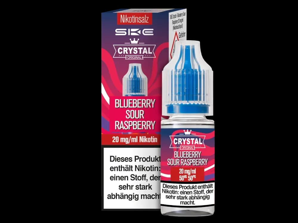 SKE - Crystal - Nikotinsalz Liquid - Blueberry Sour Raspberry (Packung: 1er Packung / Stärke: 20 mg/ml / Geschmack: Blueberry Sour Raspberry)...