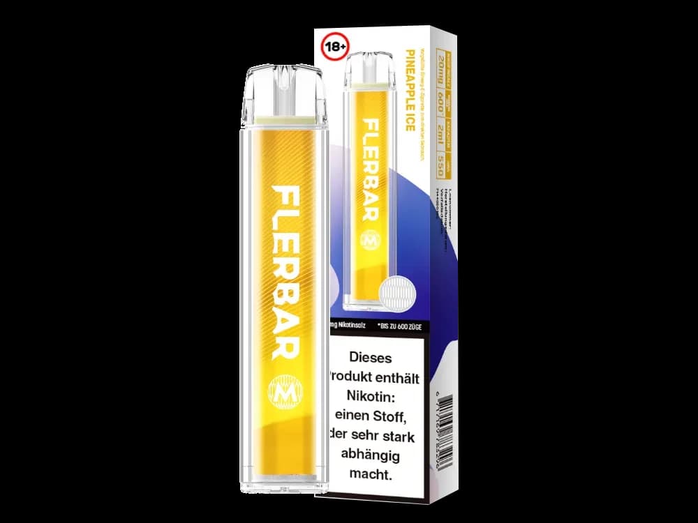 Flerbar - M Einweg E-Zigarette - Alberry (Packung: 1er Packung / Stärke: 20 mg/ml / Geschmack: Pineapple Ice) (4475,00 EUR / liter)