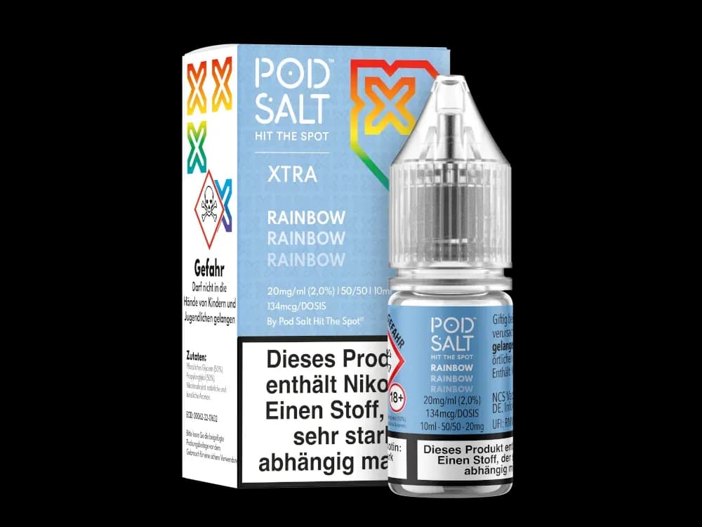 Pod Salt X - Nikotinsalz Liquid - Rainbow (Packung: 1er Packung / Stärke: 20 mg/ml / Geschmack: Rainbow) (995,00 EUR / liter)
