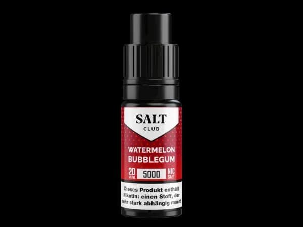 Salt Club - 5000 - Nikotinsalz Liquid 20 mg/ml - Watermelon Bubblegum (Packung: 1er Packung / Stärke: 20 mg/ml / Geschmack: Watermelon Bubblegum)...