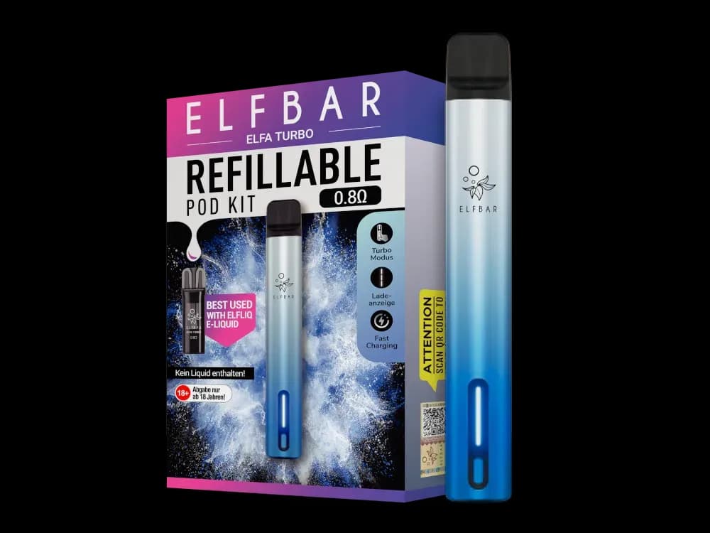 Elfbar - Elfa Turbo E-Zigaretten Set (Farbe: aurora-cyan / Packung: 1er Packung)