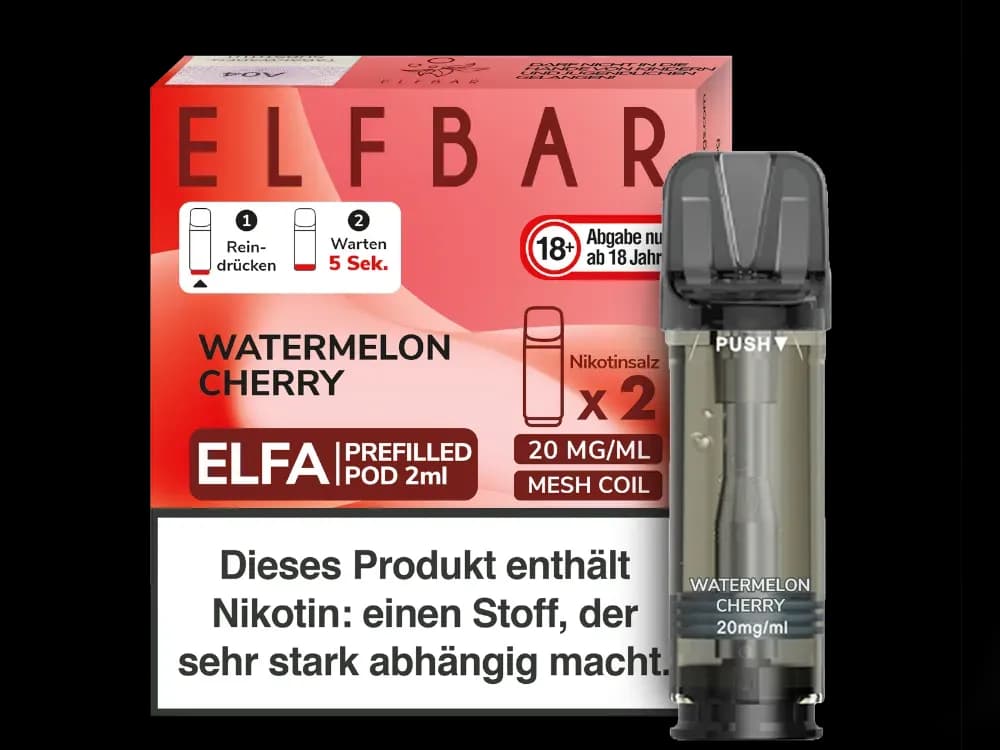 Elfbar Elfa Pod 20mg/ml (2 Stück) - Blue Razz Lemonade (Packung: 1er Packung / Stärke: 20 mg/ml / Geschmack: Watermelon Cherry) (2987,50 EUR / liter)