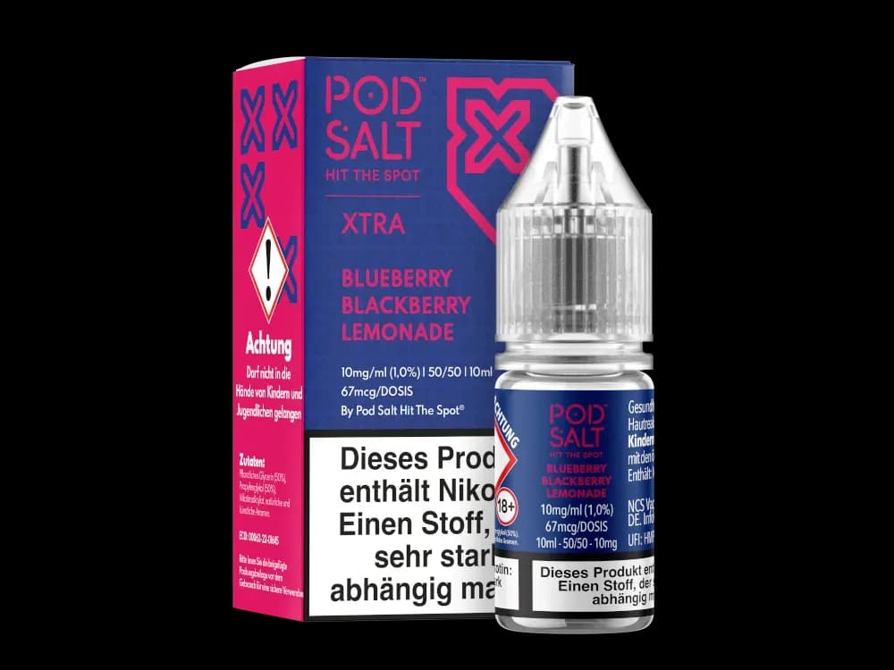 Pod Salt X - Nikotinsalz Liquid - Blueberry Blackberry Lemonade (Packung: 1er Packung / Stärke: 10 mg/ml / Geschmack: Blueberry Blackberry...