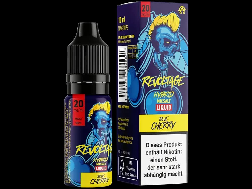 Revoltage - Tobacco Gold - Hybrid Nikotinsalz Liquid - Blue Cherry (Packung: 1er Packung / Stärke: 20 mg/ml / Geschmack: Blue Cherry) (995,00 EUR /...
