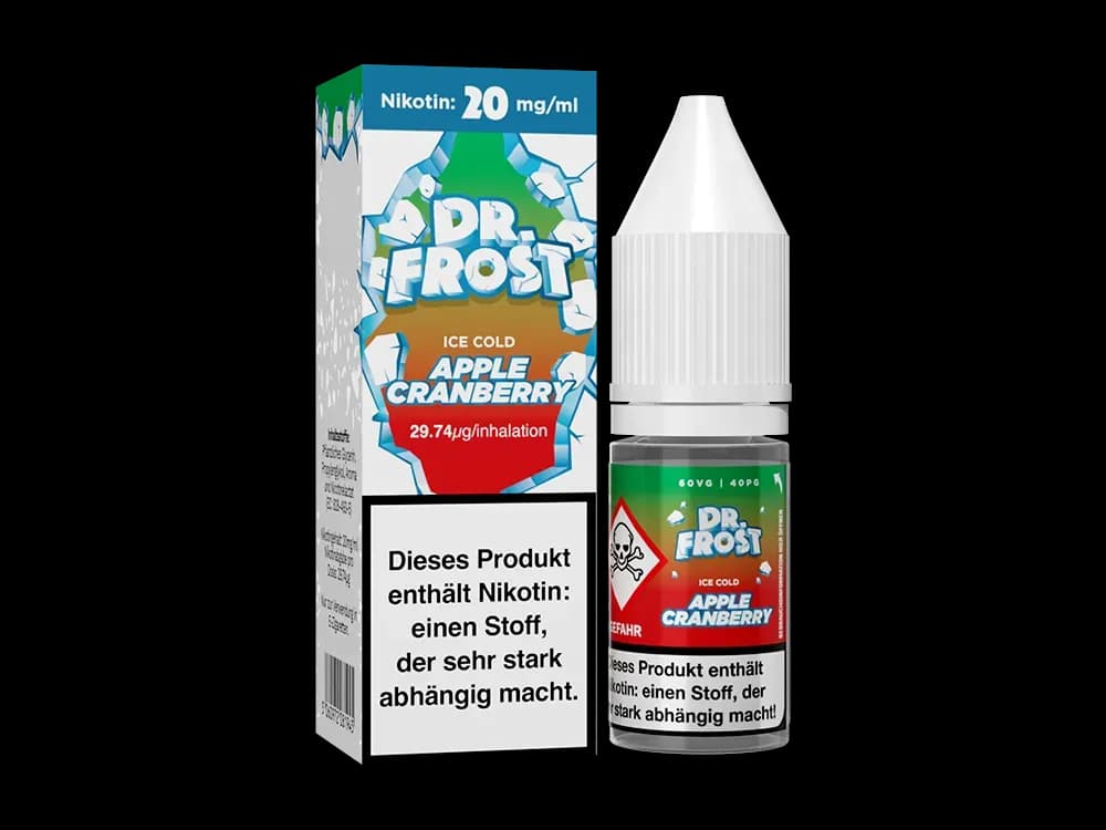 Dr. Frost - Ice Cold - Nikotinsalz Liquid - Apple Cranberry (Packung: 1er Packung / Stärke: 20 mg/ml / Geschmack: Apple Cranberry) (895,00 EUR /...