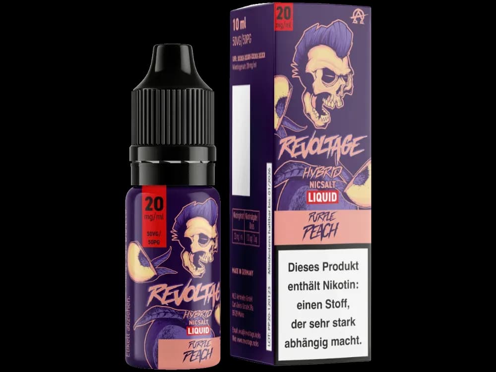 Revoltage - Tobacco Gold - Hybrid Nikotinsalz Liquid - Purple Peach (Packung: 1er Packung / Stärke: 20 mg/ml / Geschmack: Purple Peach) (995,00 EUR...
