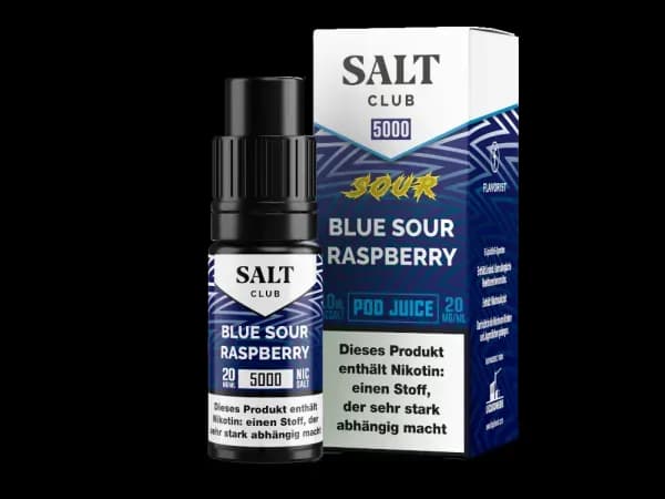 Salt Club - 5000 - Nikotinsalz Liquid 20 mg/ml - Blue Sour Raspberry (Packung: 1er Packung / Stärke: 20 mg/ml / Geschmack: Blue Sour Raspberry)...