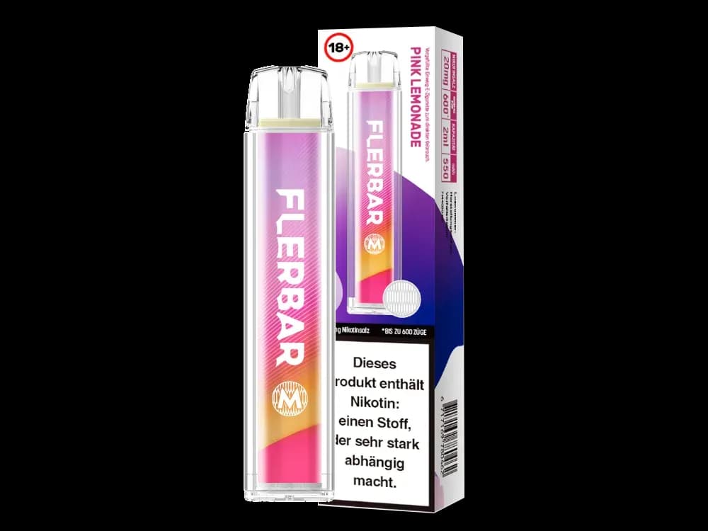 Flerbar - M Einweg E-Zigarette - Alberry (Packung: 1er Packung / Stärke: 20 mg/ml / Geschmack: Pink Lemonade) (4475,00 EUR / liter)