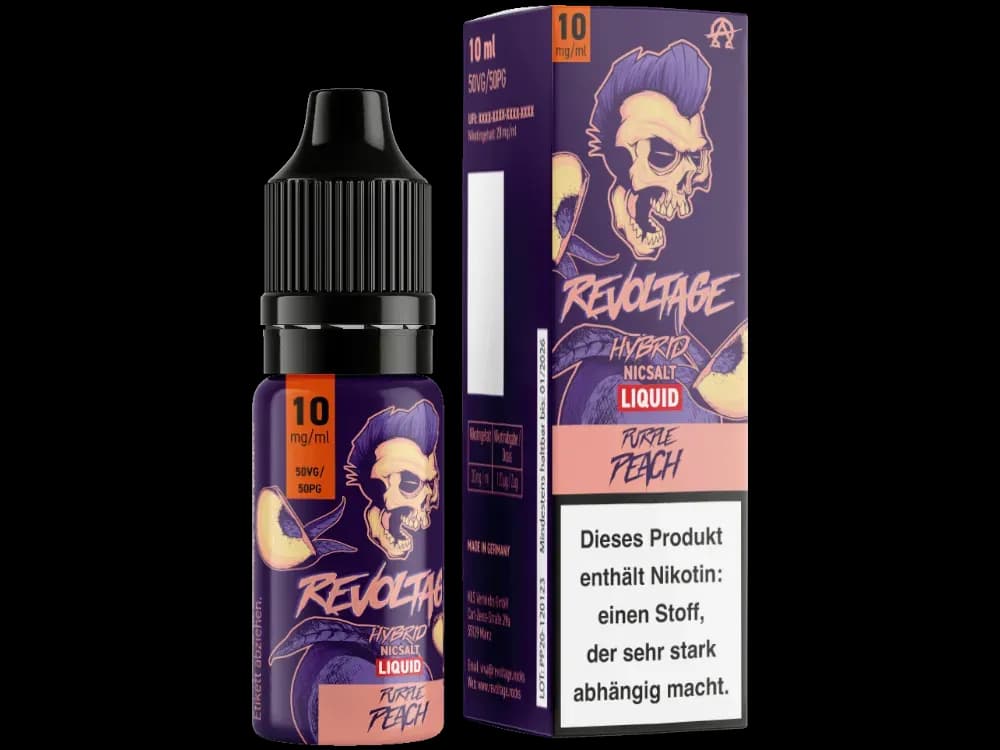 Revoltage - Tobacco Gold - Hybrid Nikotinsalz Liquid - Purple Peach (Packung: 1er Packung / Stärke: 10 mg/ml / Geschmack: Purple Peach) (995,00 EUR...