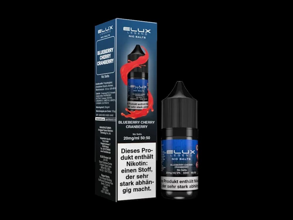 Elux - Nikotinsalz Liquid - Blueberry Cherry Cranberry (Packung: 1er Packung / Stärke: 10 mg/ml / Geschmack: Blueberry Cherry Cranberry) (995,00...