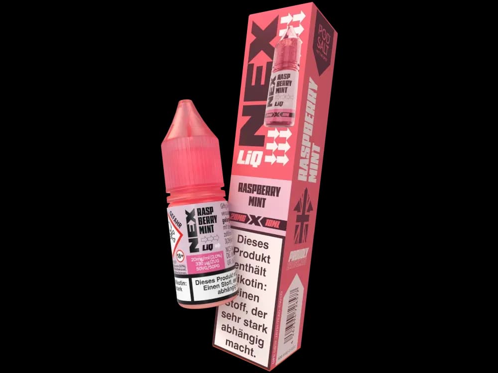 Pod Salt - NexLiq - Nikotinsalz Liquid - Raspberry Mint (Packung: 1er Packung / Stärke: 20 mg/ml / Geschmack: Raspberry Mint) (995,00 EUR / liter)