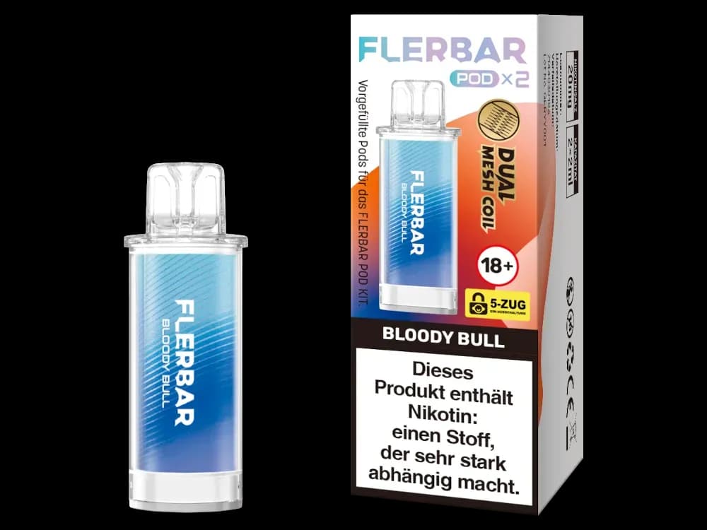 Flerbar - POD (2 Stück pro Packung) (Packung: 1er Packung / Geschmack: Bloody Bull) (2487,50 EUR / liter)