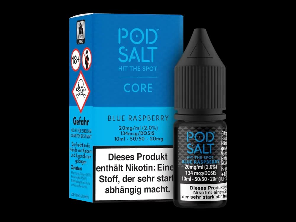 Pod Salt Core - Blue Raspberry - Nikotinsalz Liquid (Packung: 1er Packung / Stärke: 20 mg/ml) (995,00 EUR / liter)