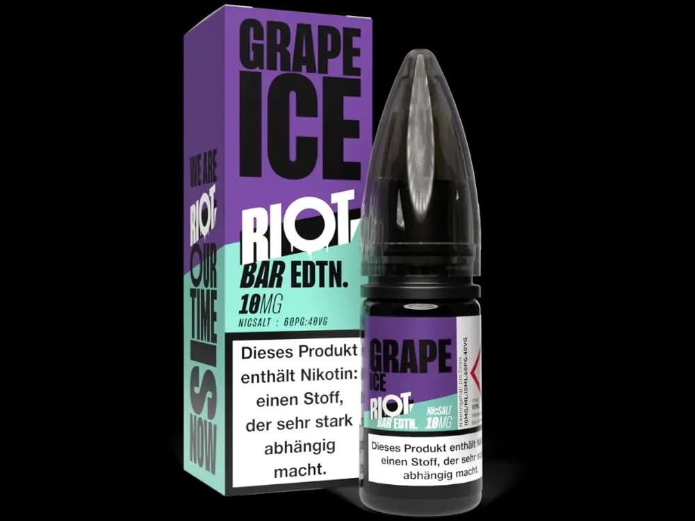 Riot Squad - BAR EDTN. - Nikotinsalz Liquid - Grape Ice (Packung: 1er Packung / Stärke: 10 mg/ml / Geschmack: Grape Ice) (895,00 EUR / liter)