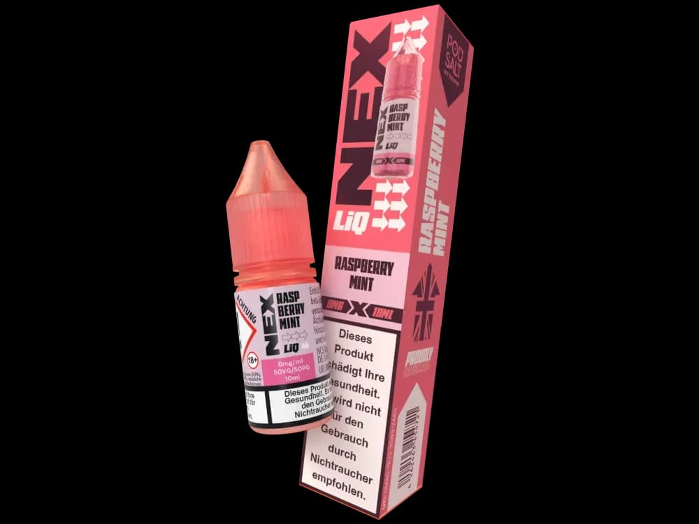 Pod Salt - NexLiq - Nikotinsalz Liquid - Raspberry Mint (Packung: 1er Packung / Stärke: 0 mg/ml / Geschmack: Raspberry Mint) (995,00 EUR / liter)