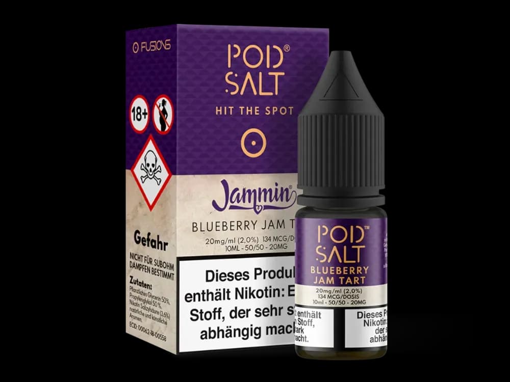 Pod Salt Fusion - Blueberry Jam Tart - Nikotinsalz Liquid (Packung: 1er Packung / Stärke: 20 mg/ml) (1095,00 EUR / liter)