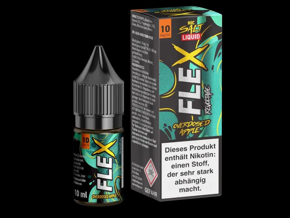 Revoltage - FLEX Nikotinsalz Liquid - Apple (Packung: 1er Packung / Stärke: 10 mg/ml / Geschmack: Apple) (995,00 EUR / liter)