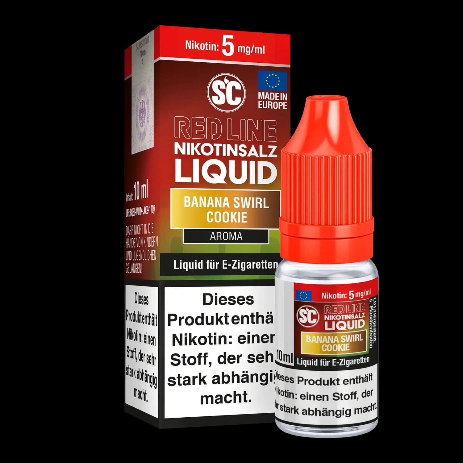 SC - Red Line - Banana Swirl Cookie - Nikotinsalz Liquid (Packung: 1er Packung / Stärke: 5 mg/ml) (795,00 EUR / liter)