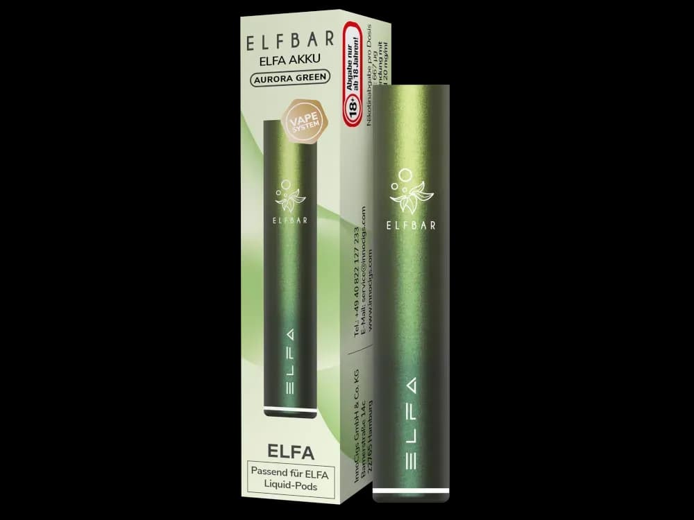 Elfbar - Elfa Akku 500 mAh (Packung: 1er Packung / Farbe: aurora-grün)