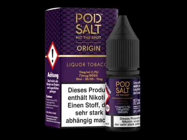 Pod Salt Origin - Liquor Tobacco - Nikotinsalz Liquid (Packung: 1er Packung / Stärke: 20 mg/ml) (995,00 EUR / liter)