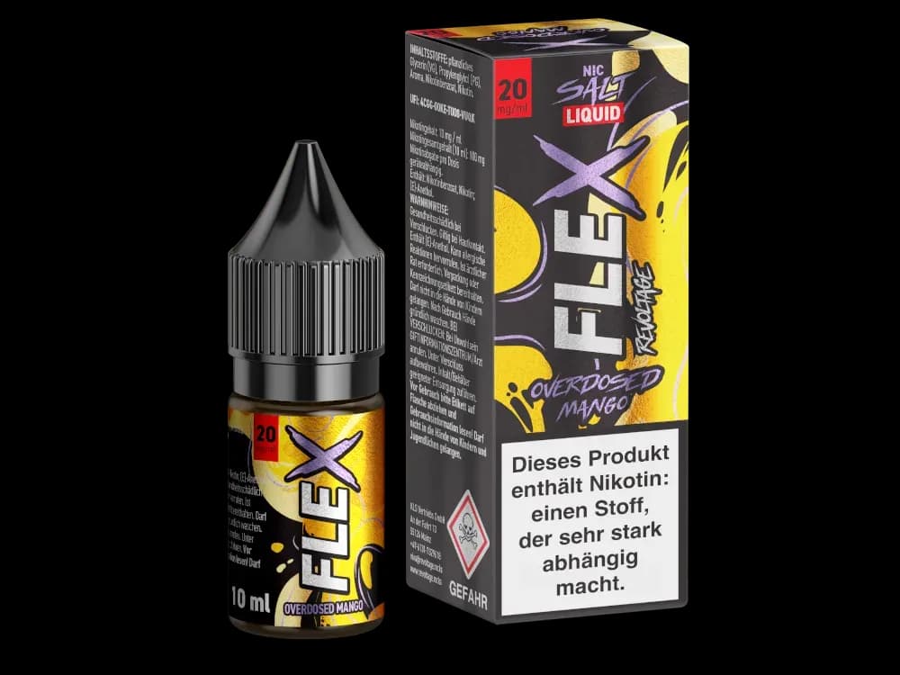 Revoltage - FLEX Nikotinsalz Liquid - Mango (Packung: 1er Packung / Geschmack: Mango / Stärke: 20 mg/ml) (995,00 EUR / liter)