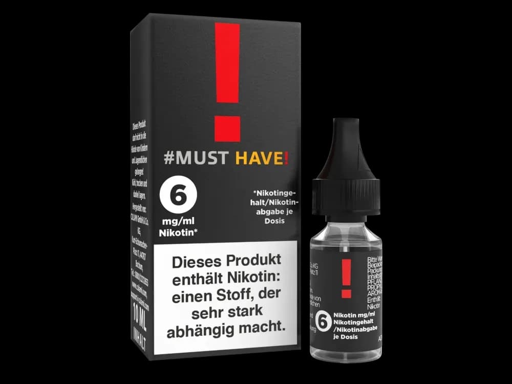 Must Have - Liquids - ! (Packung: 1er Packung / Stärke: 6 mg/ml / Geschmack: !) (795,00 EUR / liter)