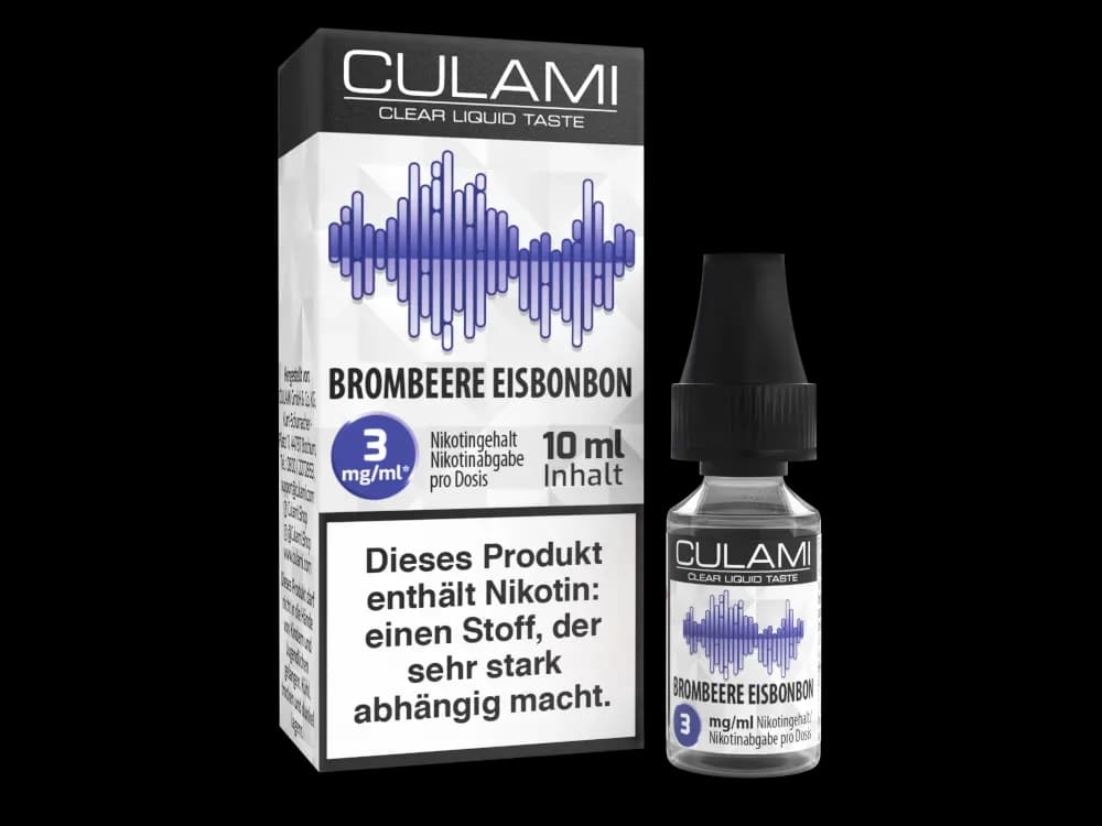 Culami - Liquids - Brombeere Eisbonbon (Packung: 1er Packung / Stärke: 3 mg/ml / Geschmack: Brombeere Eisbonbon) (895,00 EUR / liter)