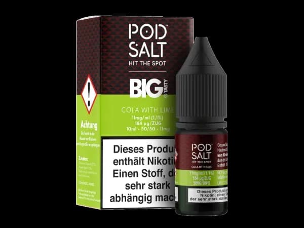 Pod Salt Fusion - Cola with Lime - Nikotinsalz Liquid (Packung: 1er Packung / Stärke: 20 mg/ml) (1095,00 EUR / liter)