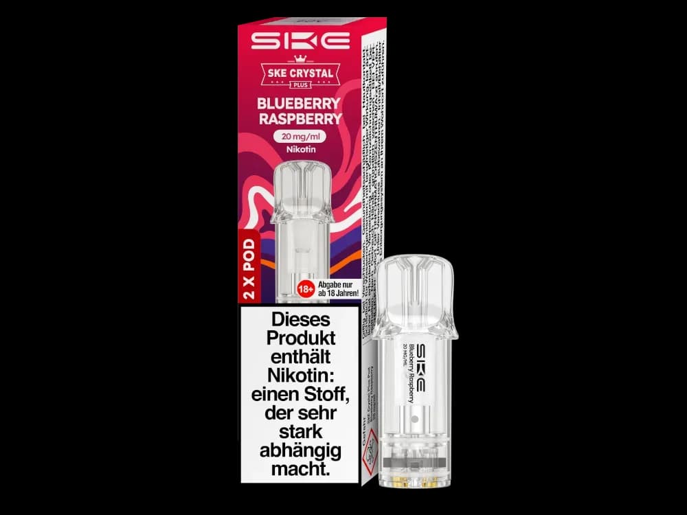 SKE - Crystal Plus Pod (2 Stück pro Packung) - Blueberry Cherry Blackberry (Packung: 1er Packung / Geschmack: Blueberry Raspberry) (2487,50 EUR /...