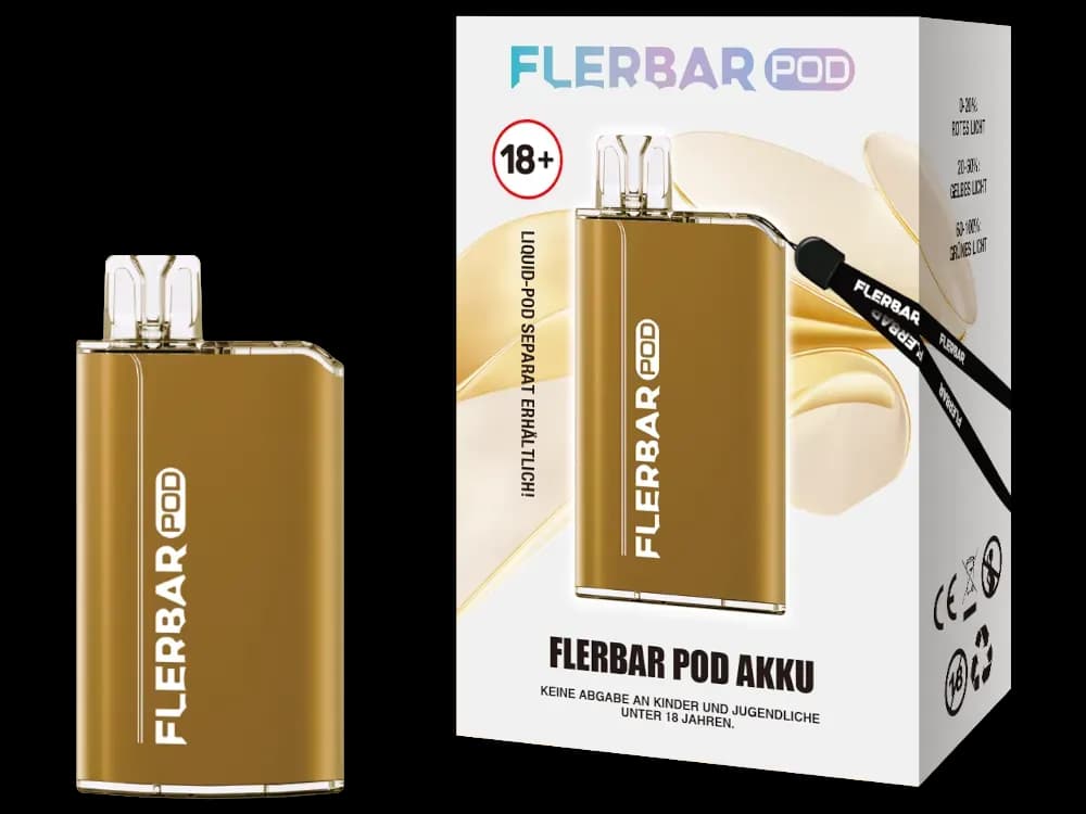 Flerbar - POD Akku 500 mAh (Packung: 1er Packung / Farbe: gold)