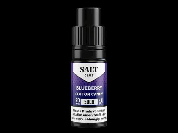 Salt Club - 5000 - Nikotinsalz Liquid 20 mg/ml - Blueberry Cotton Candy (Packung: 1er Packung / Stärke: 20 mg/ml / Geschmack: Blueberry Cotton...