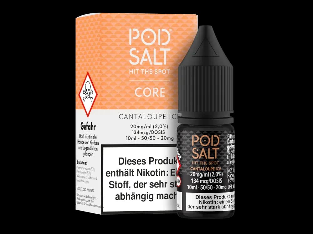 Pod Salt Core - Cantaloupe Ice - Nikotinsalz Liquid (Packung: 1er Packung / Stärke: 20 mg/ml) (995,00 EUR / liter)