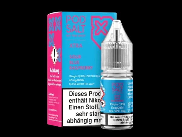 Pod Salt X - Nikotinsalz Liquid - Sour Blue Raspberry (Packung: 1er Packung / Stärke: 20 mg/ml / Geschmack: Sour Blue Raspberry) (995,00 EUR / liter)