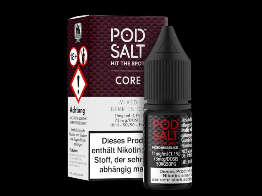 Pod Salt Core - Mixed Berries Ice - Nikotinsalz Liquid (Packung: 1er Packung / Stärke: 11 mg/ml) (995,00 EUR / liter)